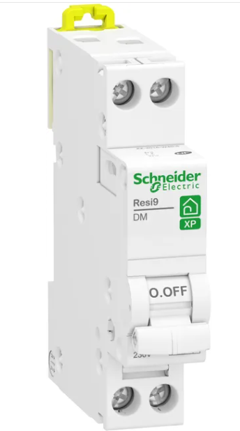 disjoncteur Disjoncteur bipolaire Schneider avec commande et protection contre les surcharges.